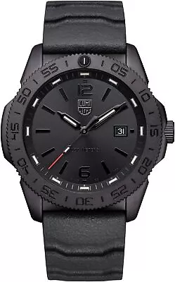 Luminox Men's 44mm Pacific Diver Stainless Steel Rubber Strap Dive Watch Black • $365.63