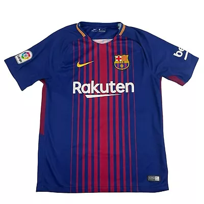 FC Barcelona Soccer Jersey Nike Men's Sz M Shirt 2017/2018 Home FCB Rakuten • $35.99