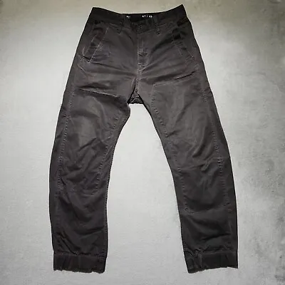 G Star Raw Bronson Zip Tapered Cuffed Chino Pants 32 X 27 Brown Faded Joggers • $27.98