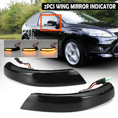$24.51 • Buy Sequential LED Side Mirror Turn Signal Light For Ford Focus MK2 MK3 / Mondeo MK4