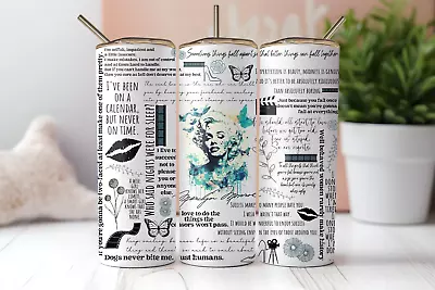 Cute Sassy Marilyn Monroe Quotes Design 20oz Skinny Tumbler • $21.50