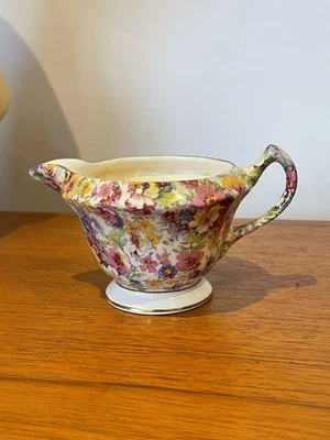 £14.99 • Buy Vintage James Kent Du Barry Pattern Chintz Milk Jug Creamer 