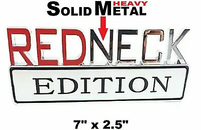 METAL Redneck Edition Emblem GMC Truck HIGHEST QUALITY ON EBAY Tailgate Door • $27