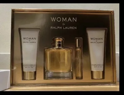 NWT RL  Woman 4 Piece Gift Set. 3.4 Oz EDP +.34oz Rollerball+ Lotion+FREE Tote • $169.99