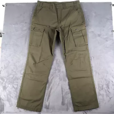 Duluth Cargo Ripstop Pants Relaxed 38x34 Mens Green Work Utility • $17.44