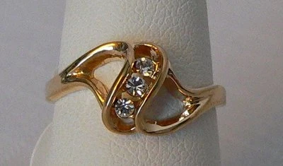 $18 • Buy Park Lane Retired Booking 3 Clear Swarovski Crystal Ring - Pretty Size 7