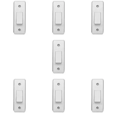 £29.05 • Buy 7 X Crabtree 4177 Architrave Light Switches  1 Gang 2 Way SP 10 Amp