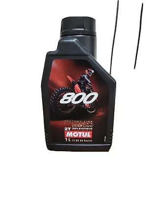 Motul 800 2T Factory Line Off Road Synthetic 2-Stroke Oil - 1 Liter - 104038 • $30