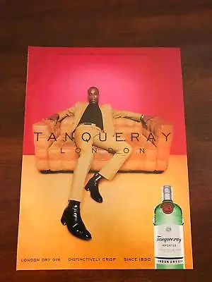2000 VINTAGE 8X10.5 PRINT Ad FOR TANQUERAY GIN DESIGNER OZWALD BOATENG ADVERT • £9.60