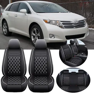 For Toyota Venza Car Seat Covers Full Set PU Leather Front + Rear 5-Seater • $149.12