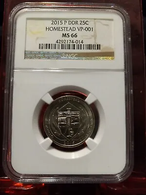 2015P 25C  Homestead ATB Vp-001 NGC MS66 Double Die Error  • $39.99