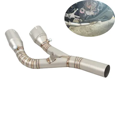 For BMW S1000RR 2019-2024 S1000R 2021-2024 Mid Exhaust Pipe Stainless Steel Tube • $165.59