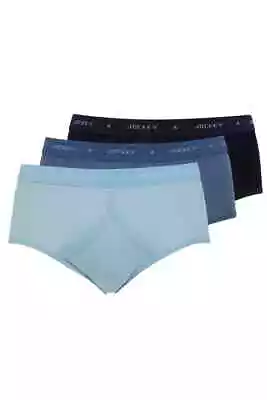 Jockey UK Classic Blue Cotton Rib Y-Front Brief 3-Pack RRP £30 Size 46/5XL • £15
