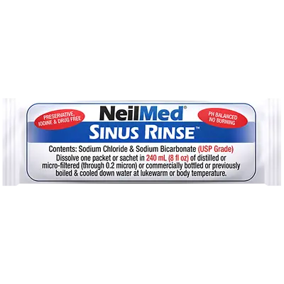 NeilMed Sinus Rinse Saline Nasal Natural Sinus & Allergy Relief Sachets No1Brand • £3.99