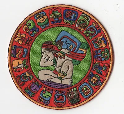 Genuine 100% Fine Embroidered 2012 Mayan Calender 4  Mayan Zodiac Circle • $12.99