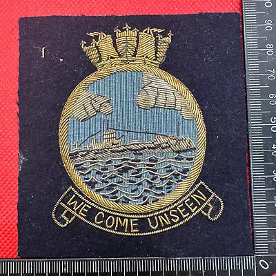 Royal Navy Bullion Embroidered Blazer Badge - Submariners - We Come Unseen • £9.99