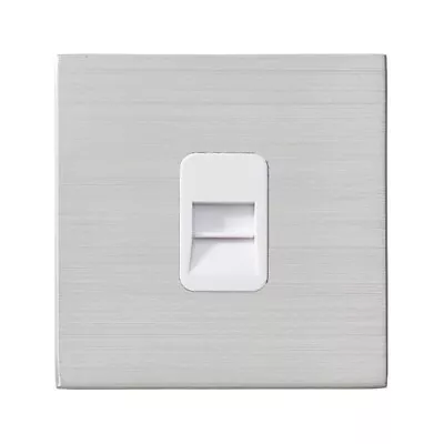 Hamilton Hartland CFX Screwless Satin Steel 1 Gang Secondary Telephone Outlet • £22.99