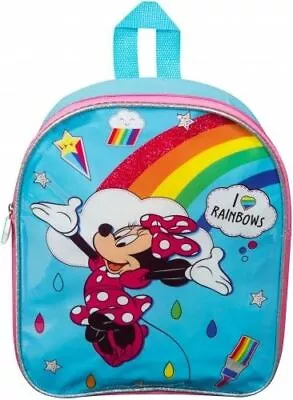 Minnie Mouse Kids Backpack School Rucksack Rainbow Pink/blue  • £5.99