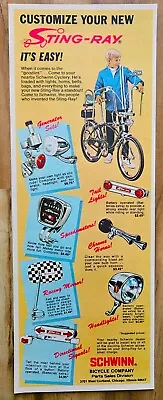 Vintage 1970 Schwinn Stingray Bicycle & Accessories Advertisement • $9.99