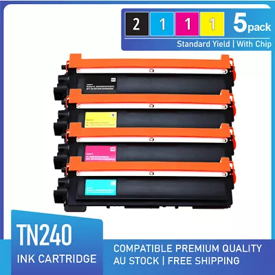 5x Toner Cartridge TN-240 For Brother Toner HL-3040CN MFC-9120CN MFC9125CN • $68.47