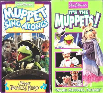 Vintage Muppet Sing-Alongs & More Muppets Please 2 Vhs 1993 • $8.96