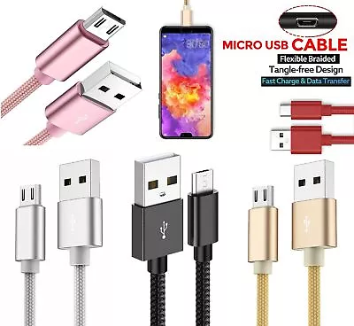 For Samsung J4 J6 J3 J2 J4+ Micro USB Charging Cable Fast Charger Sync Lead Wire • £4.50