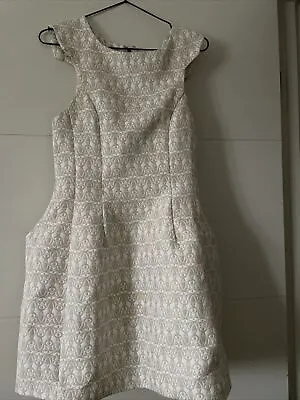 $8.50 • Buy Ladies Party / Cocktail/Racewear Dress Size 8 Ivory   Stunning