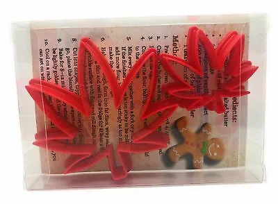 £3.49 • Buy Weed Leaf Cookie Cutter Set Of 2, Biscuit, Pastry, Fondant Cutter