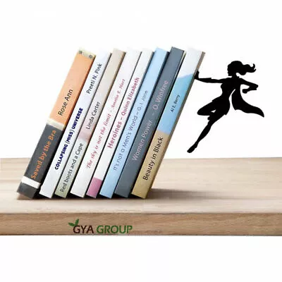 Artori-design Supergal Black Metal Magnetic Women Superhero Bookend Cool Gift • $59.57