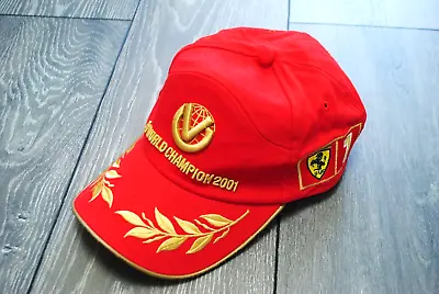 F1 World Champion 2001 Vintage Michael Schumacher Ferarri #1 Red Gold Cap Rare • $39.99