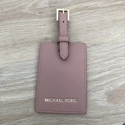 MICHAEL KORS LUGGAGE TAG Pink W/ Gold LOGO • $17.99