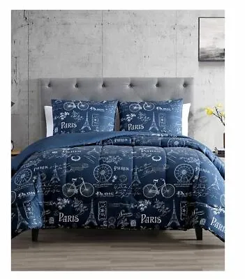 Hallmart Collectibles Paris Minuit 3-Pc. Reversible Full/Queen Comforter Set • $52.95