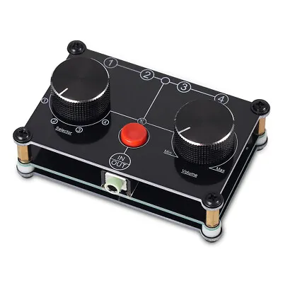 4-Way 3.5mm Headphone Jack Splitter Stereo Audio AUX Selector Speaker Switcher • $40.47