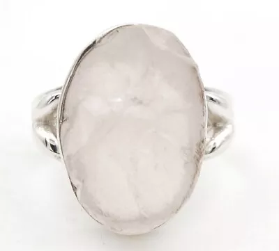 Natural Rough Morganite 925 Solid Sterling Silver Ring Jewelry Sz 6.5 K10-5 • $13.99