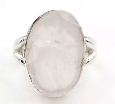 Natural Rough Morganite 925 Solid Sterling Silver Ring Jewelry Sz 6.5 NW10-5 • $26.99