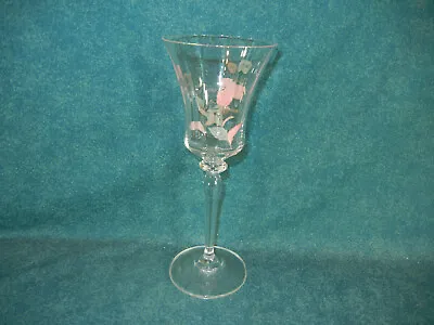 Mikasa Silk Flowers Pattern Number F3003 Water Glass Goblet 9 1/8  Tall Crystal • $16.95