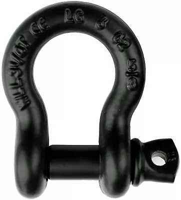 LiftinGear Black Bow Shackle Screw Pin 2 - 4.75t Galvanised Lift Towing Recovery • £2.99