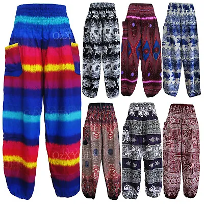 $21.95 • Buy New Ladies Harem Pants Baggy Bohemian Boho Hippie Aladdin Yoga Genie Trousers HP