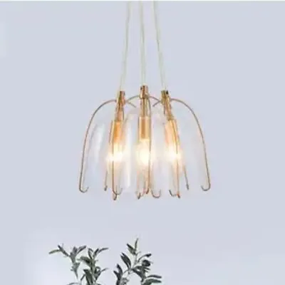 Modern Tulip Glass Island Pendant Light Linear Cluster Chandelier Multi-room Use • $20