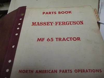 Massey Ferguson MF 65 Tractor Parts Manual Book • $29.99