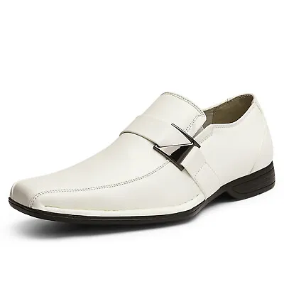 Men's Loafers Dress Classic Square Toe Formal Oxfords Slip On Shoes • $35.99