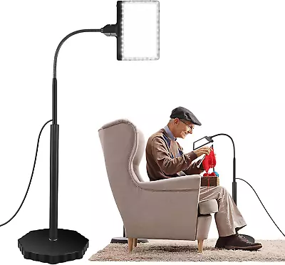 5X Floor Magnifying Glass With Light And Stand 36 LED Dimmable Magnifying Lamp  • $68.77