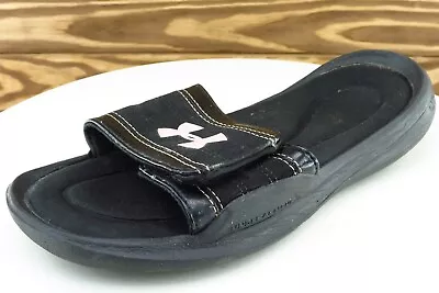 Under Armour Sz 7 M Black Slide Synthetic Women Sandals Sinar • $12.99