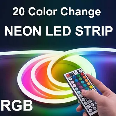 1-20M DC 12V RGB RGBIC Neon LED Light Strip Flexible Silicone Tube Light Remote • $94.07