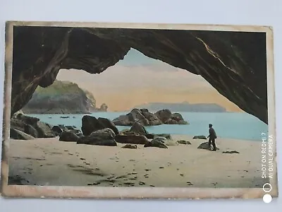 Old Postcard Mullion Cove The Caves Cornwall England • £0.99