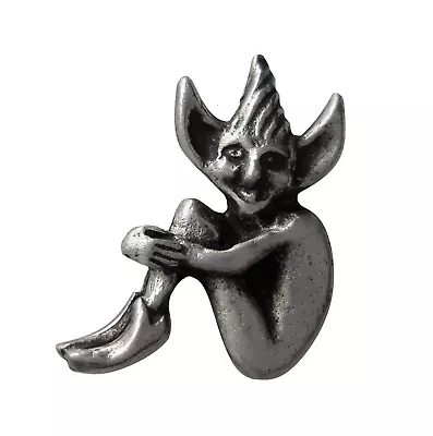 £7 • Buy Cornish Pixie Piskie Lucky Pewter Pin Badge