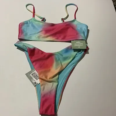 New H&M Ladies Rainbow Bikini Swimwear Set Size XS • £15