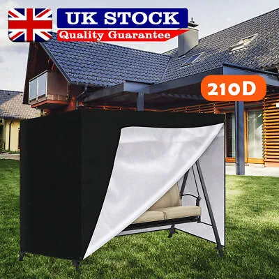 Garden Swing 3 Seater Chair Cover Zip Canopy Hammock Waterproof Patio Heavy Duty • £18.99