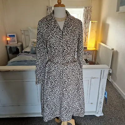 Vintage Ladies 1960s Horrockses Fashions Cotton Dress Long Sleeved ~ Size 10/12 • £19.99