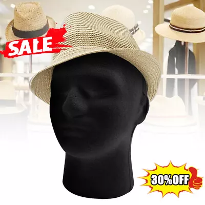 Practical Model Hat Wig Glasses Male Foam Mannequin Head Display Stand Rack • $4.95